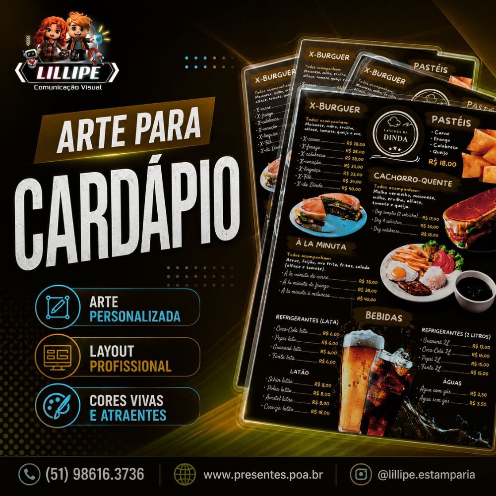 Arte para Cardápio