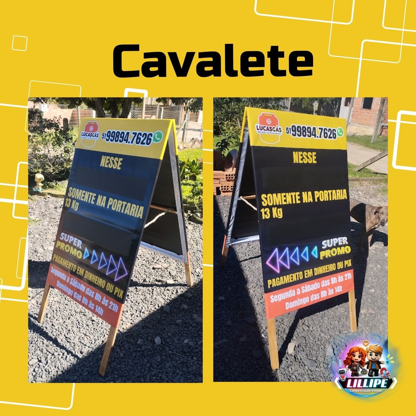 Placa / cavalete