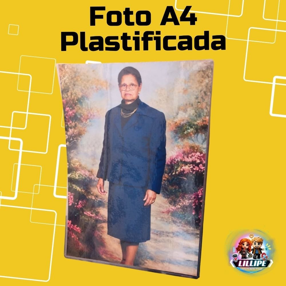 Foto Plastificada Tamanho A4 (29,7x21cm)