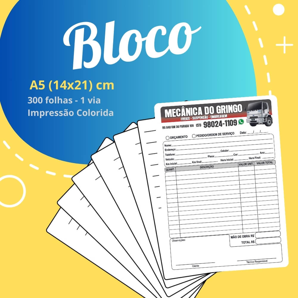 Bloco Simples 14x21cm com 300 Folhas