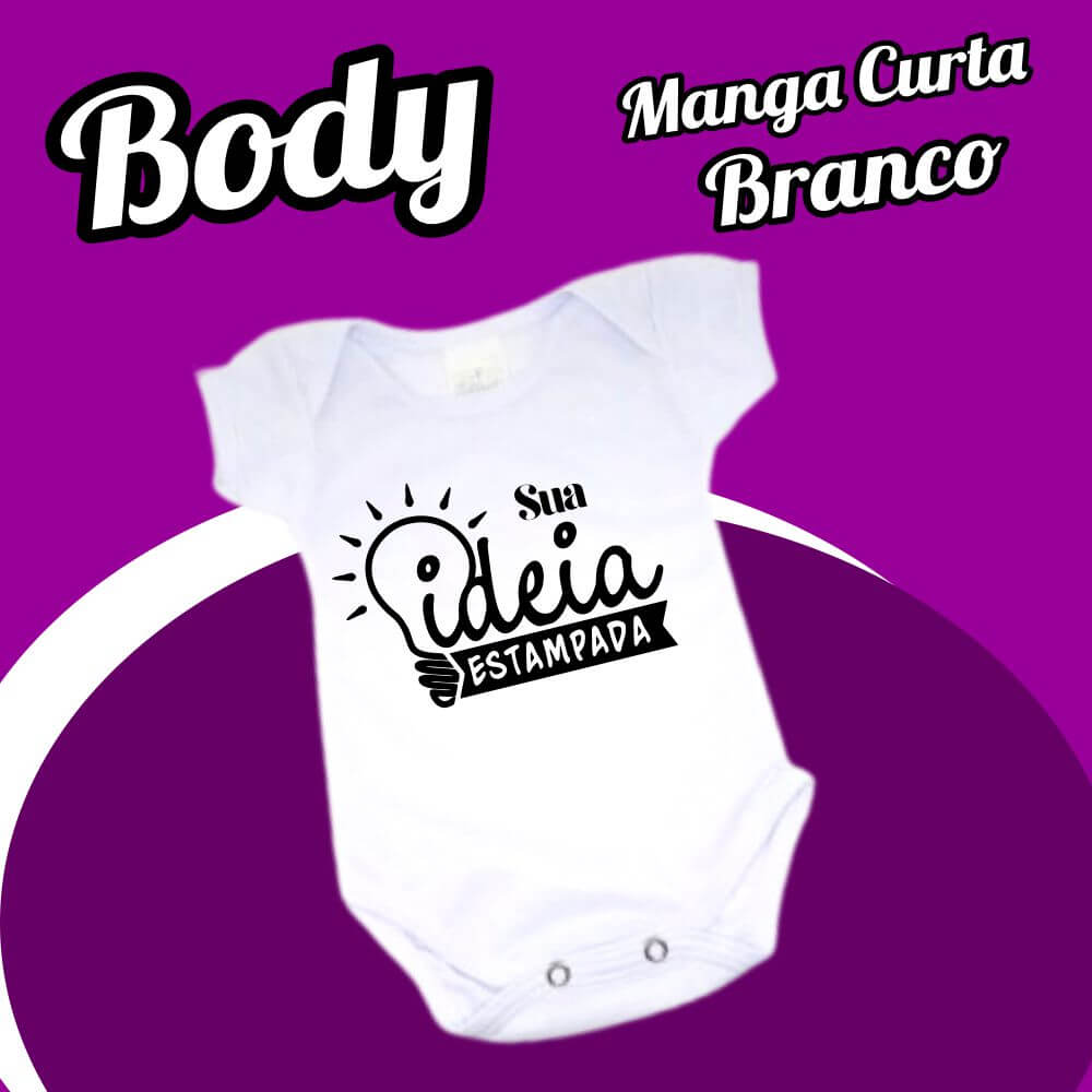 BODY Bebê Manga Curta - Branco