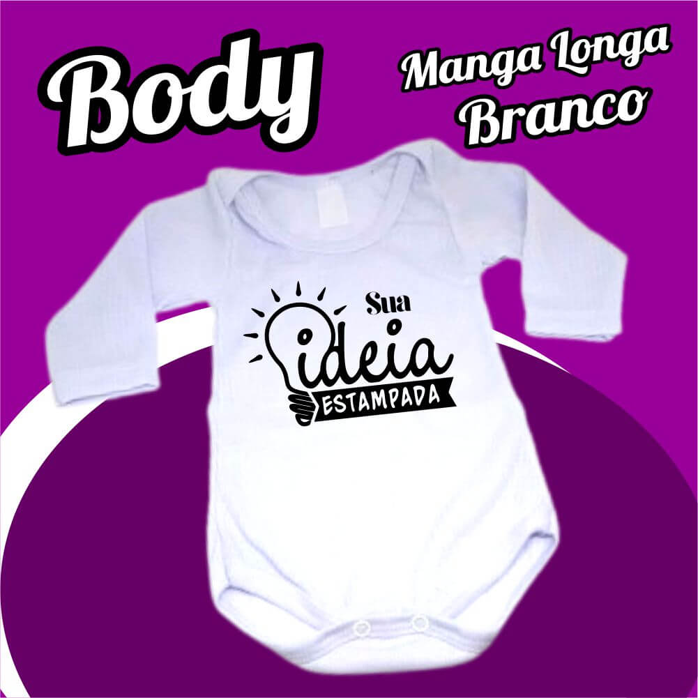 BODY Bebê Manga Longa - Branco
