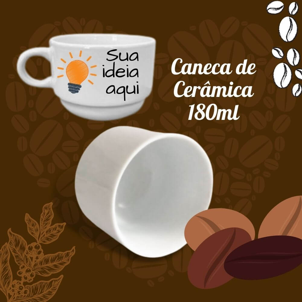Caneca de Cerâmica 180ml