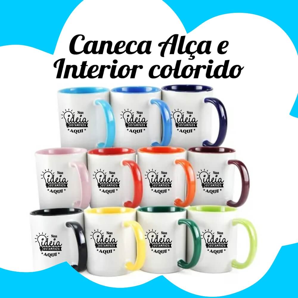Caneca - Alça e Interior Colorida - 325ml