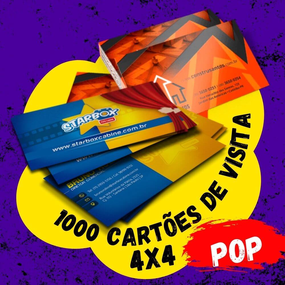 Cartões de Visita POP