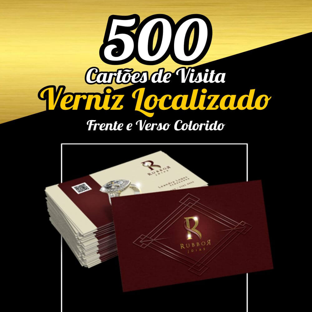 Cartões de Visita Com Verniz Localizado