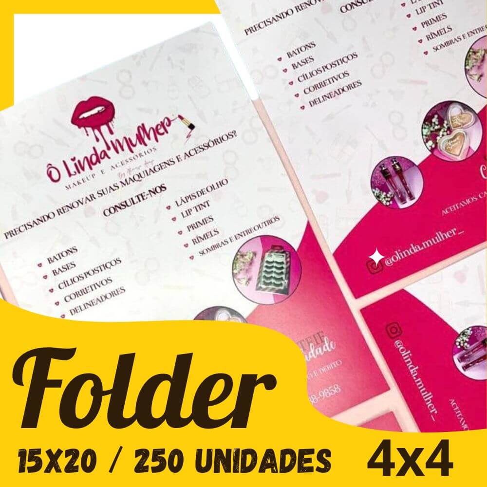 Folder 14x20 OffSet - Frente Verso Coloridos