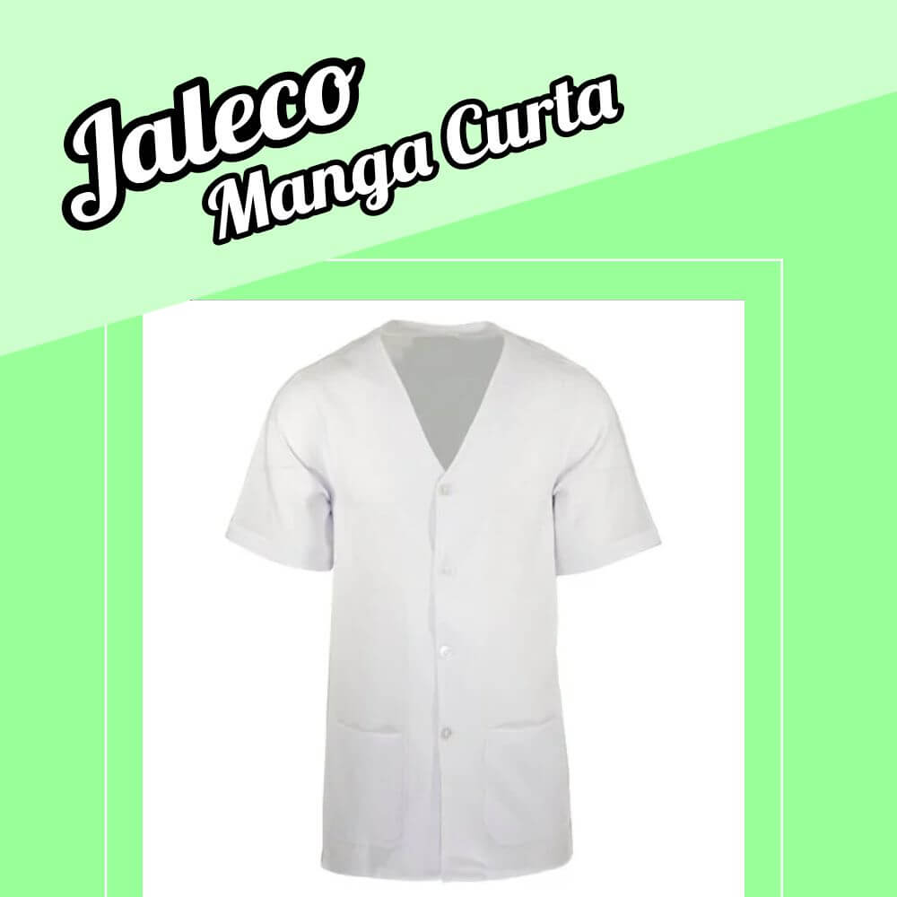 Jaleco branco - Manga curta