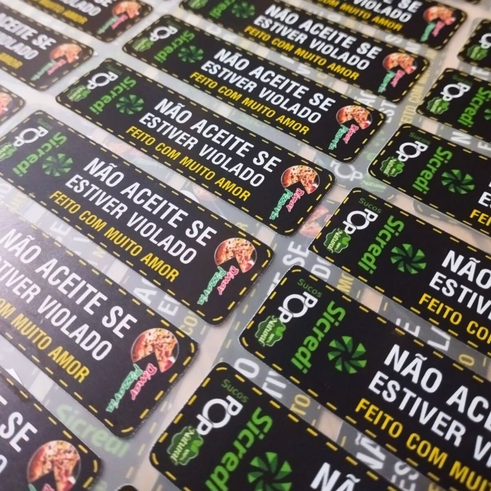 01 Kit com 48 Lacres em Adesivo Vinil