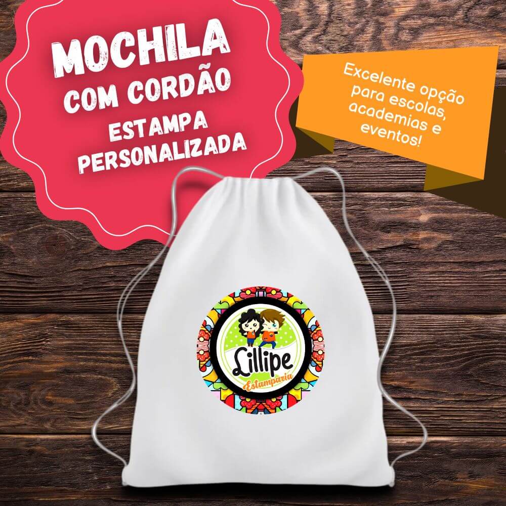 Mochila Esportiva Adulto com Cordão