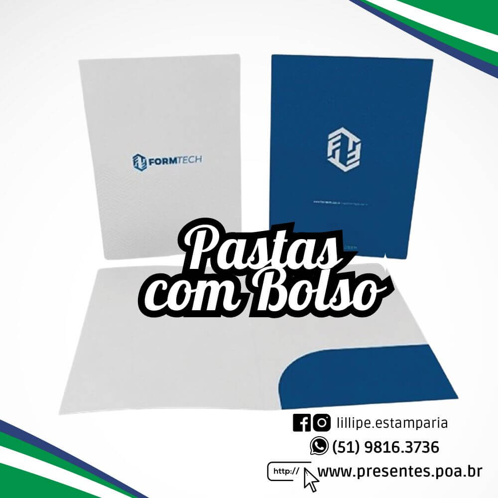 250 Unidades Pastas com Bolso