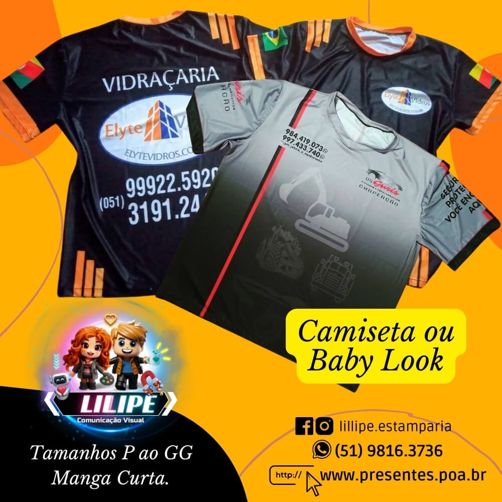 Camiseta ou Baby Look Dry Fit Elastic