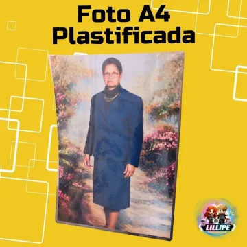 Foto Plastificada Tamanho A4 (29,7x21cm)